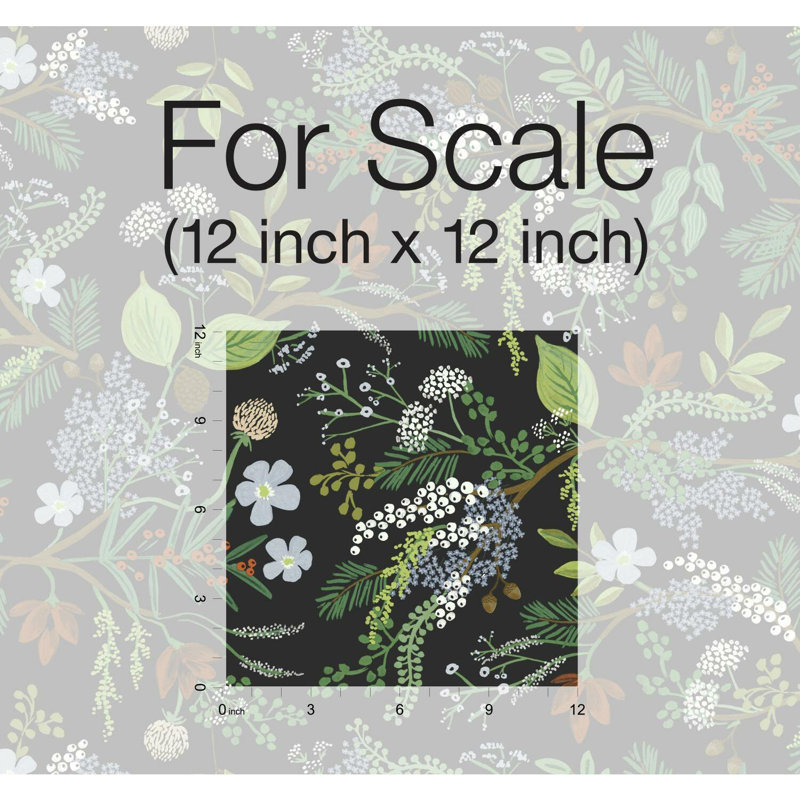 Rifle Paper Co. Juniper Forest 20' L x 27" W Peel and Stick Wallpaper